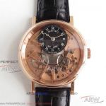 Swiss Replica Breguet Tradition 7057 Off-Centred Rose Gold Dial 40 MM Manual Winding Cal.507 DR1 Watch 7057BR/R9